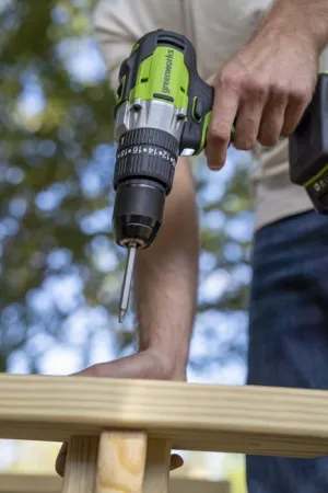 Дрель-шуруповерт ударная аккумуляторная Greenworks 24V GD24DD60 (без АКБ и ЗУ) 60Нм купить в Минске