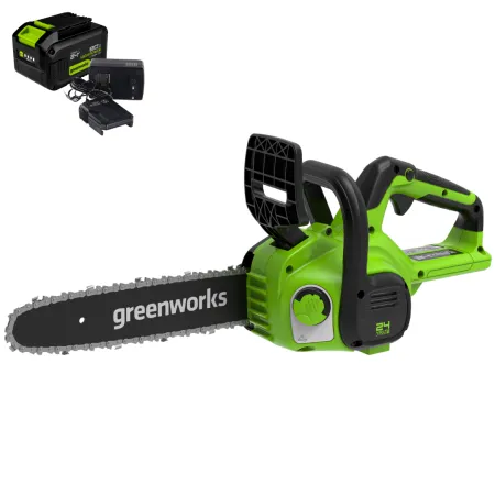 Цепная пила аккумуляторная Greenworks 24V G24CS25 (1хАКБ 8Ач и ЗУ) купить в Минске