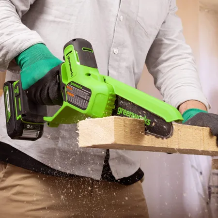 Цепная мини пила аккумуляторная Greenworks GD24CSMNX (без АКБ и ЗУ) купить в Минске