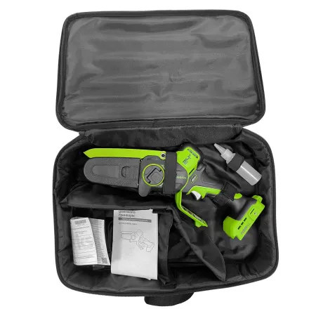 Мини-пила цепная аккумуляторная Greenworks CS2410A, 24 В, с АКБ 4 А·ч и зарядным устройством купить в Минске