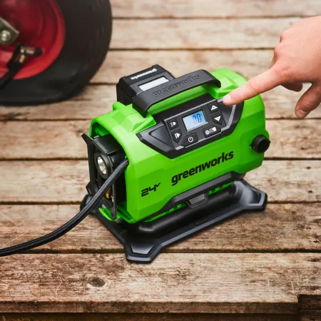 Компрессор автомобильный аккумуляторный Greenworks ACG301 24V/12V (без АКБ и ЗУ) купить в Минске