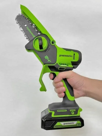 Цепная мини пила аккумуляторная Greenworks 24V (1хАКБ 2Ач и ЗУ) 10см купить в Минске