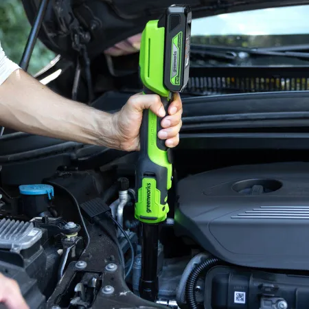 Гайковерт-трещотка Greenworks GD24RWX удлиненная, 24V, бесщеточная, 1/2", 80Нм, редуктор 170 мм, без АКБ и ЗУ с сумкой купить в Минске