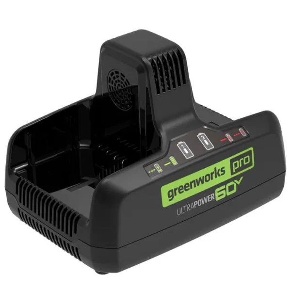 Быстрое зарядное устройство для двух аккумуляторов Greenworks 60V 10А купить в Минске