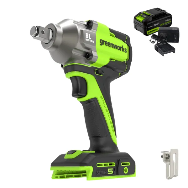 Гайковерт ударный аккумуляторный Greenworks 24V IW5500 (1хАКБ 4Ач и ЗУ) купить в Минске