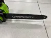 Цепная пила аккумуляторная Greenworks 40V G40CS30IIK2 (1xАКБ 2Ач и ЗУ) 30см (демонстрационный вариант,  1 раз б/у, в масле шина/цепь) купить в Минске
