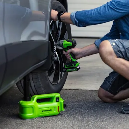 Домкрат автомобильный гидравлический аккумуляторный Greenworks 24V (без АКБ и ЗУ) купить в Минске