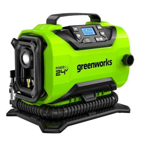Компрессор автомобильный аккумуляторный Greenworks ACG301 24V/12V (без АКБ и ЗУ) купить в Минске