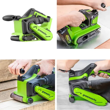 Ленточная шлифовальная машина аккумуляторная Greenworks 24V G24BS (1АКБх2Ач и ЗУ) купить в Минске