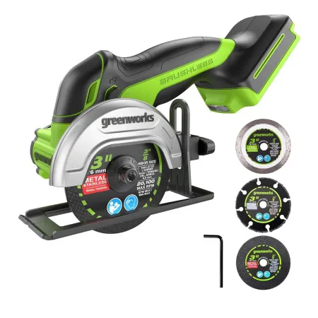 Угловая шлифовальная машина аккумуляторная Greenworks 24V GD24UCS (1хАКБ 2Ач и ЗУ) купить в Минске