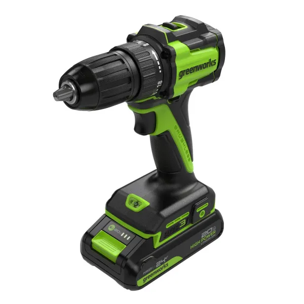 Дрель-шуруповерт аккумуляторная Greenworks 24V DD345 (2АКБх2Ач и ЗУ) купить в Минске