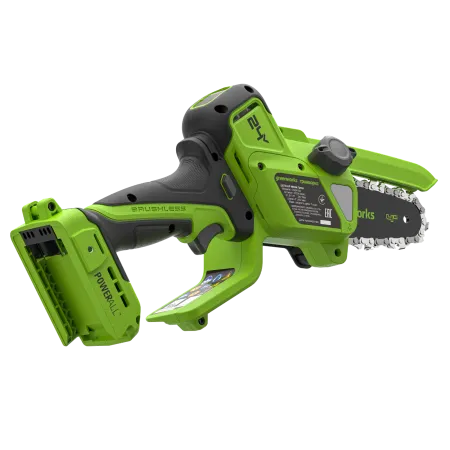 Цепная мини пила аккумуляторная Greenworks CS2410A, 24V, 10см, без АКБ и ЗУ купить в Минске