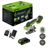 Угловая шлифовальная машина аккумуляторная Greenworks 24V GD24UCS (1хАКБ 2Ач и ЗУ) купить в Минске