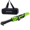 Гайковерт-трещотка Greenworks GD24RWX удлиненная, 24V, бесщеточная, 1/2", 80Нм, редуктор 170 мм, без АКБ и ЗУ с сумкой купить в Минске